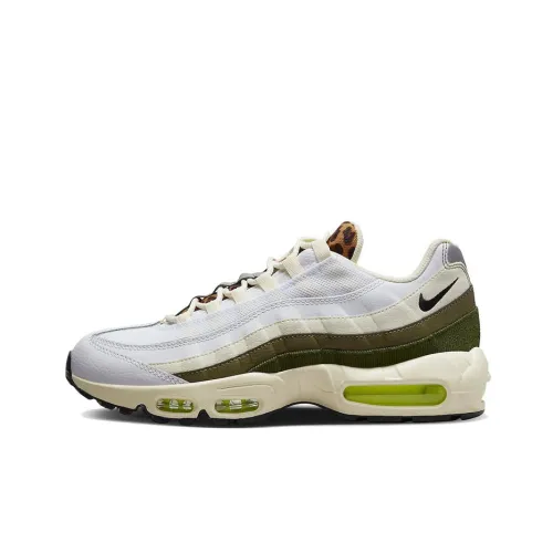 Nike Air Max 95 Low Беговые кроссовки Мужские Белые Зеленые