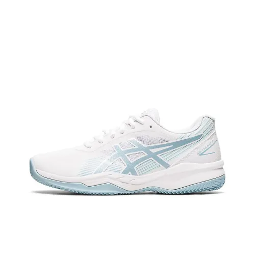 Asics Гель Game 8 Глина Низкий Топ Велосипедные Кроссовки Женские Белые Синие