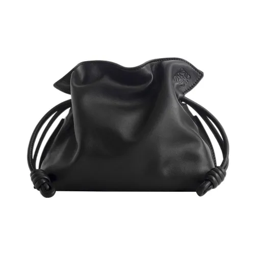 LOEWE Flamenco Napa Голень Кожа Клатч Мини Женский Черный