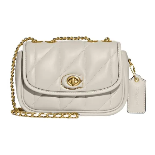 COACH Pillow Madison Nappa Мягкая кожа Сумка через плечо Средний Женская Белая
