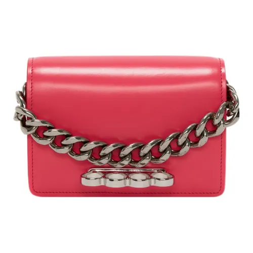 Alexander McQueen Сумка из коровьей кожи Mini Женская Неоново-розовая