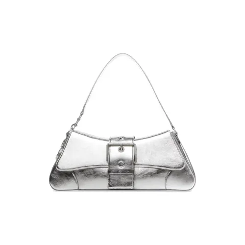 Balenciaga Lindsay Коровья кожа Плечевой ремень Сумка Женская серебряная