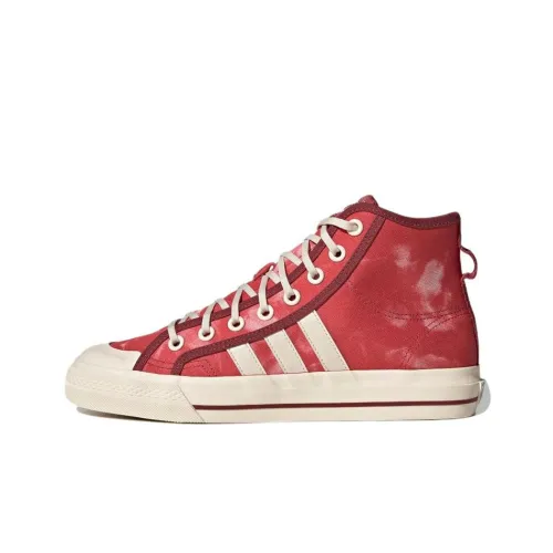 Adidas Originals Nizza Hi Rf Hi Rf Устойчивые к истиранию MID Топ Скейтборд Кроссовки Мужские Красные