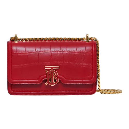 Burberry Сумка через плечо из коровьей кожи женская темно-красного цвета