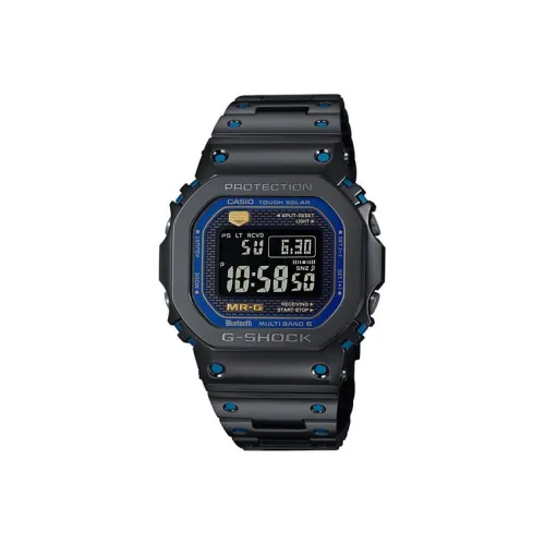 CASIO г Shock MRG Коллекция B5000 Солнечный Кварцевый механизм Металлический ремешок Часы Мужские Черный циферблат