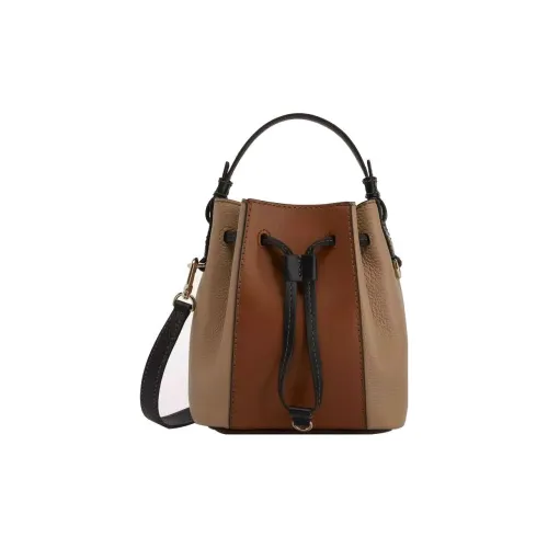 Furla Miastella Корова Кожа Ведрообразная Сумка Сумка через плечо Мини Женский Коричневый и Хаки