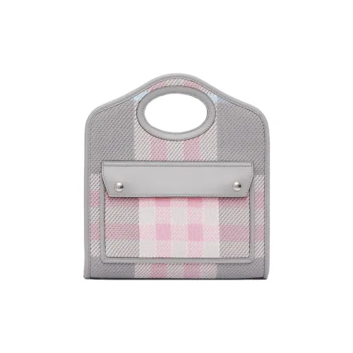 Burberry Трикотажная ткань Клетчатый Кожа Тоут Сумка Сумка для покупок Карманная сумка Сумка через плечо Сумка мини