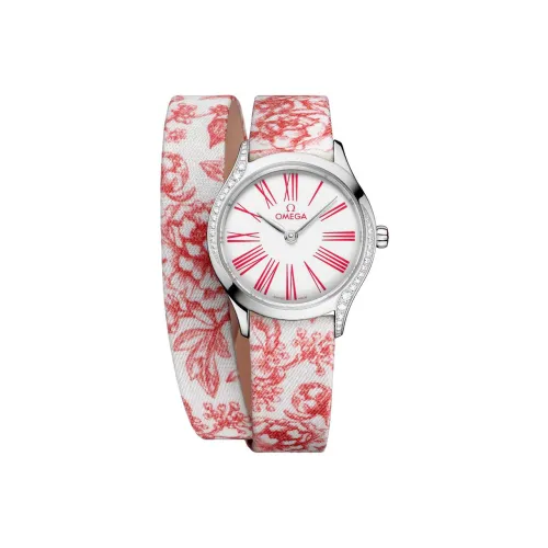 OMEGA Quartz Movement Женские часы 26мм*7,5мм Белый