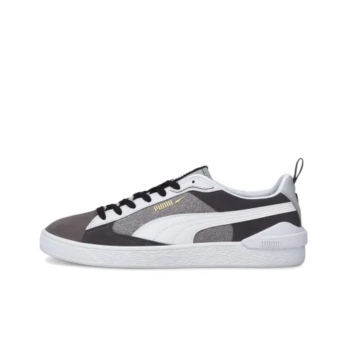 PUMA Suede Series Блок Wt Foam Stripe 2 Low Top Скейтборд Кроссовки Унисекс Серый Белый