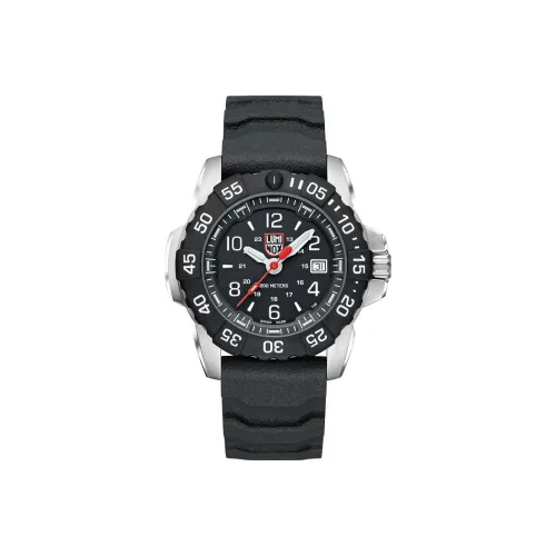LUMINOX Special Marine Collection Кварцевый механизм Мужские часы Часы 45 мм Черный циферблат Корпус из нержавеющей стали Резиновый ремешок