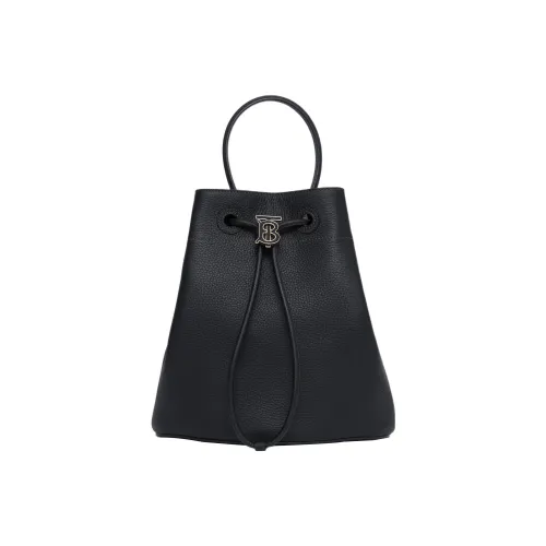 Burberry Кожа Ведрообразная Сумка Сумка через плечо Сумка через плечо Маленькая Женская Черная