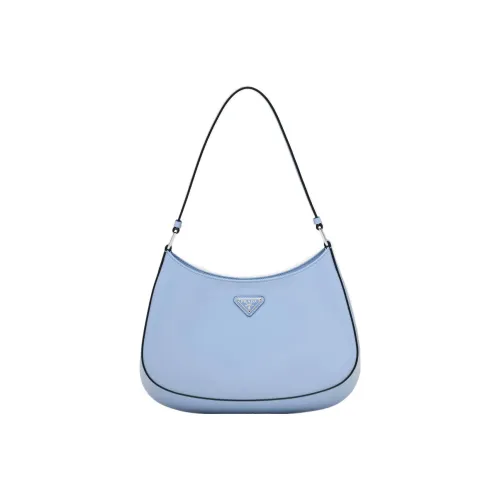 PRADA Сумка через плечо из кожи женская небесно-голубая