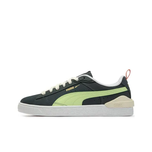 PUMA Suede Bloc Low Skateboard Кроссовки Унисекс Серый Зеленый