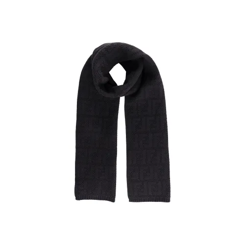 FENDI Cotton Knit Шарфы Черный Унисекс