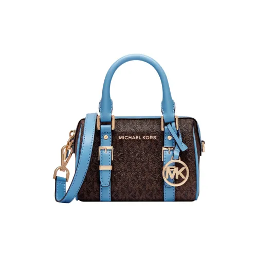 MICHAEL KORS Bedford Кожа Сумка Бостон Сумка Сумка через плечо Женская Коричневая Синяя