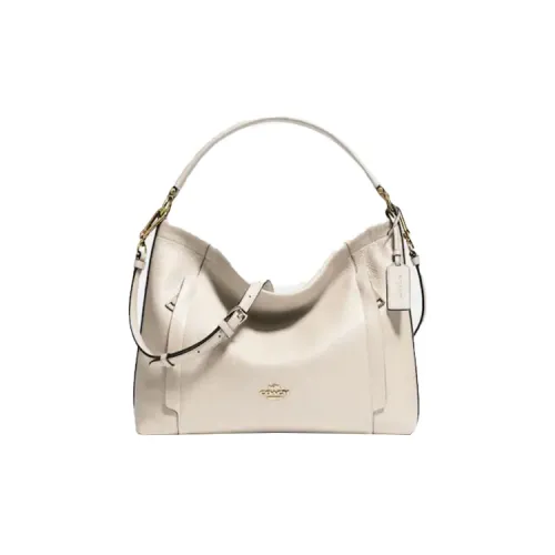 COACH Scout Сумка из крупнозернистой текстуры Сумка через плечо Сумка для ноутбука Большая Женская Белая