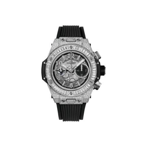 HUBLOT Big Bang Автоматический Механический Часы Мужские 44 мм Черепный Циферблат Титановые Оправа Часы Резиновый Ремешок