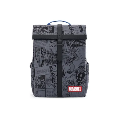 Ninety Go Marvel Collaboration Oxford Canvas Backpack Regular Unisex Black