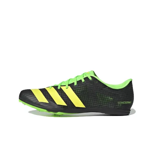 Adidas Distancestar Slip-resistant Abrasion-resistant Low Top Casual Running Shoes Men's Black Yellow Adidas Distancestar Противоскользящий Устойчивый к истиранию Низкий Топ Повседневные Беговые Кроссовки Мужские Черный Желтый