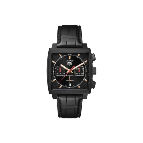 TAG HEUER Автоматический Механический Механизм Мужские Часы Monaco Collection 39 мм Черные