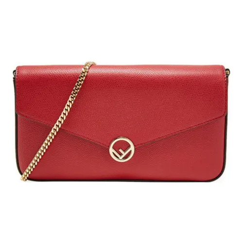 FENDI Телячья кожа Кошелек Конверт Сумка Сумка через плечо Сумка на плечо Мини Женская Красная