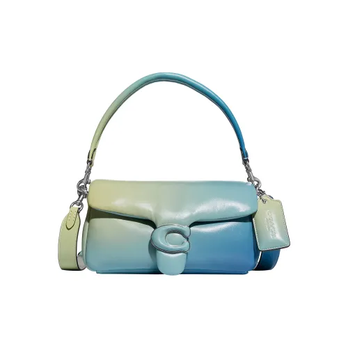 COACH Tabby Кожа Одно плечо Ручная сумка Сумка через плечо Средняя Женская Озеро Аква-зеленый