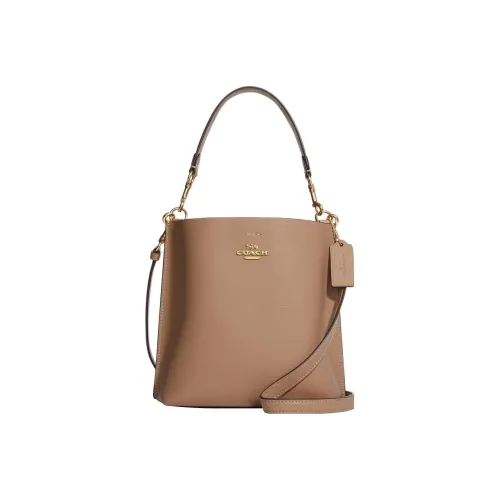 COACH Mollie Кожа Ведро Сумка Сумка Сумка через плечо Сумка через плечо Маленькая Женская Тауповая