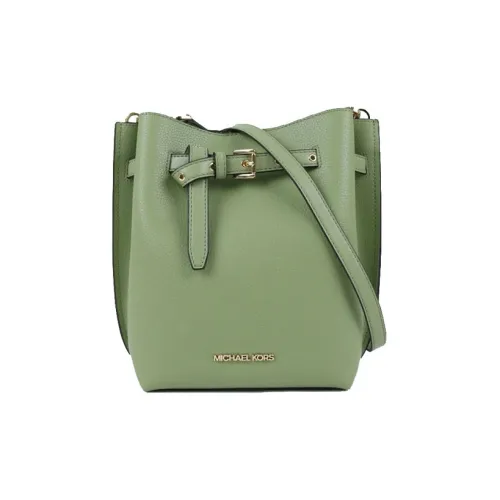 MICHAEL KORS Эмилия Кожа Ведрообразная Сумка Сумка через плечо Маленькая Женская Светлая Шалфейно-зеленая