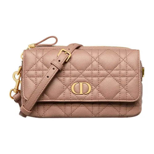 DIOR Caro Мягкий Коровья Кожа Клатч Сумка Сумка через плечо Сумка через плечо Женская Малиновая