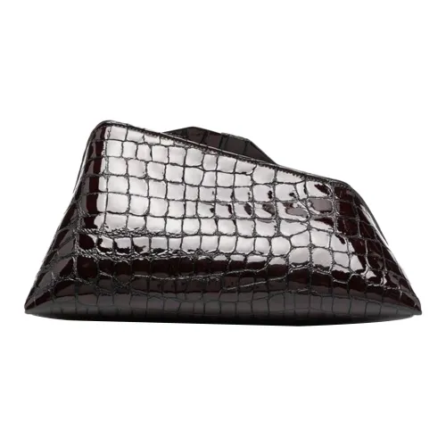 The Attico Клатч из козьей кожи женский коричневый