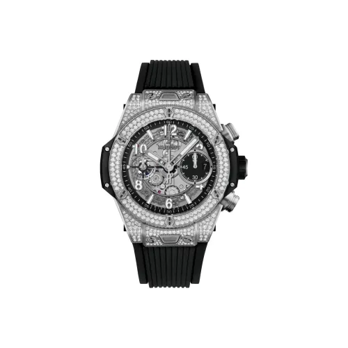 HUBLOT Big Bang Автоматический Механический Механизм Мужские Часы Часы 42 мм Черепный Циферблат Титан Корпус Часы