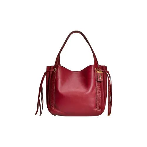 COACH Harmony Glove Кожа Однотонный Большая емкость Сумка через плечо Сумка Большая Женская Красная