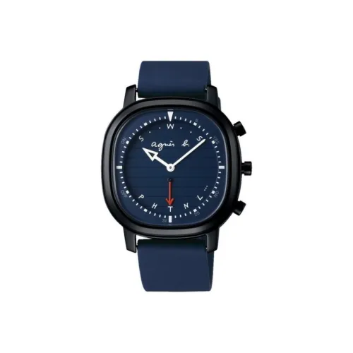 SEIKO Agnes Collection Кварцевый механизм Композитный материал Ремешок Часы Мужские Синий циферблат FCRB403