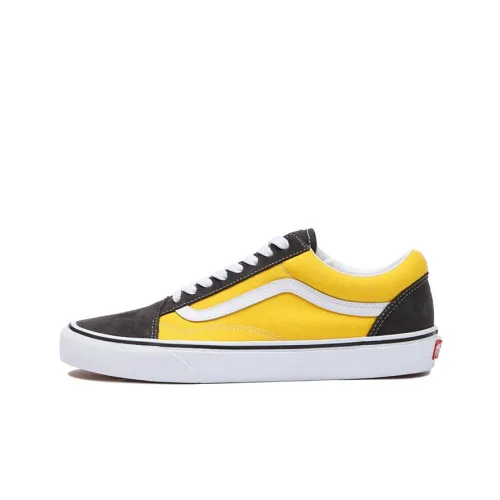 Vans Old Skool Collection Низкие Кроссовки для Скейтбординга Унисекс Черные Желтые