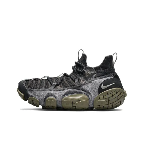 Nike ISPA Противоскользящий Устойчивый к истиранию Дышащий Легкий MID Топ Повседневный Унисекс Черный Серый