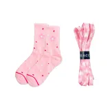 Носки с вишневым цветком, универсальный размер, 1 пачка + шнурки для обуви с вишневым цветком, 1 пара