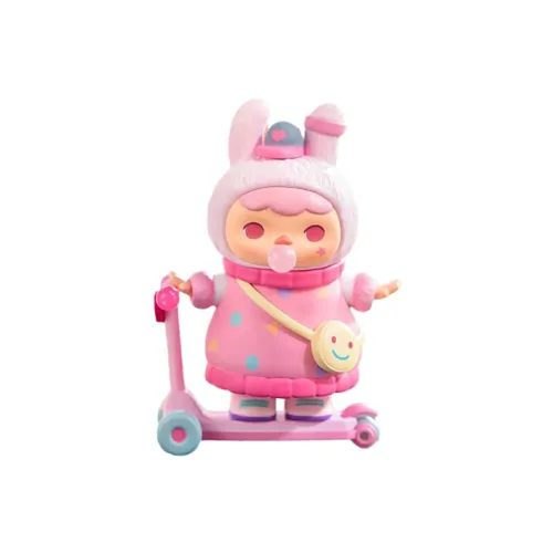 POP MART Коллаборация Edition Pucky Эльф Scooter Bunny Baby Прозрачный Слепой Бокс с Карточкой