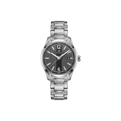 HAMILTON Broadway Collection Кварцевый механизм Мужские часы Часы 40 мм Черный циферблат Корпус из нержавеющей стали