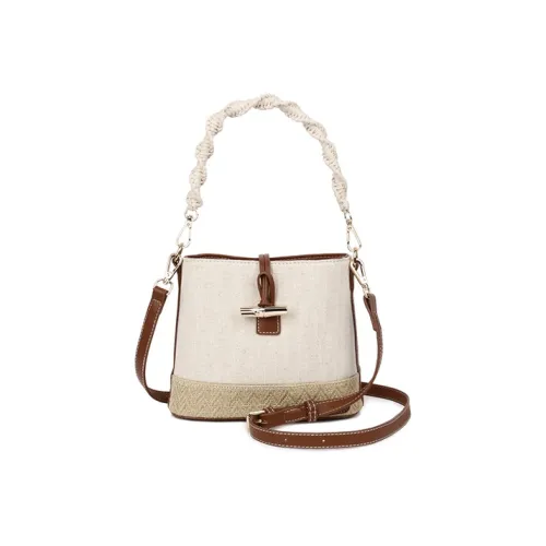 CHISIY Искусственная кожа Портативная пляжная сумка ведрообразная сумка сумка через плечо женская синий экрю