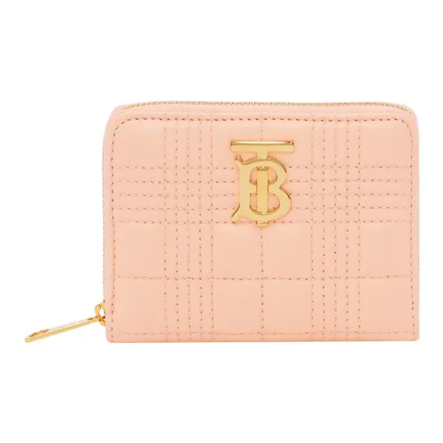 Burberry Lola Сумка Lambskin Молния Кошелек Картхолдер Маленький Женский Candy Color Peach Pink