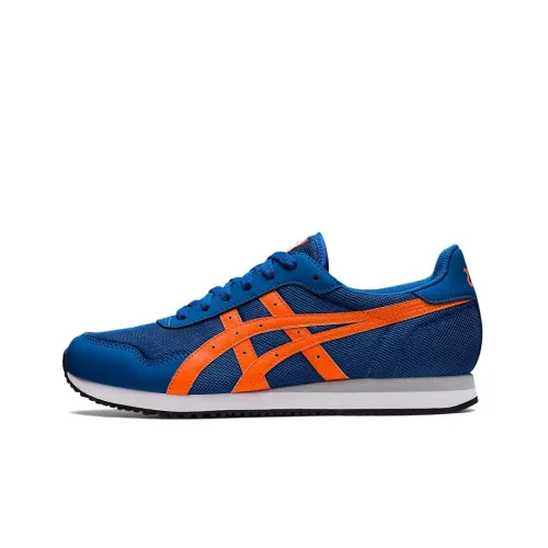 Asics Tiger Runner Low Топ Беговые кроссовки Унисекс Индиго-синий Апельсин