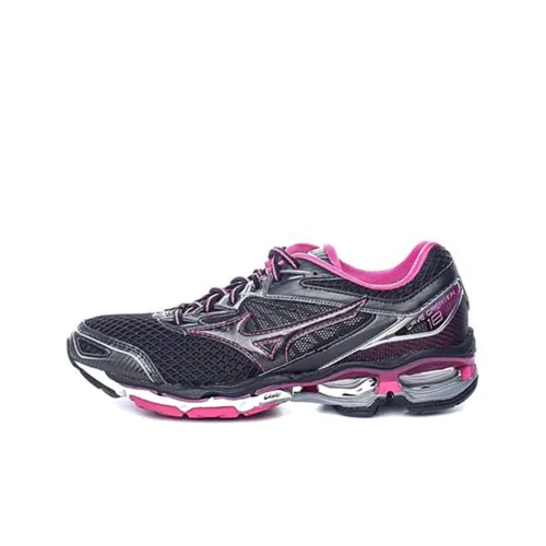 Mizuno Wave Creation 18 Противоскользящие Устойчивые к истиранию Низкий Топ Беговые кроссовки Женские Черный Фиолетовый