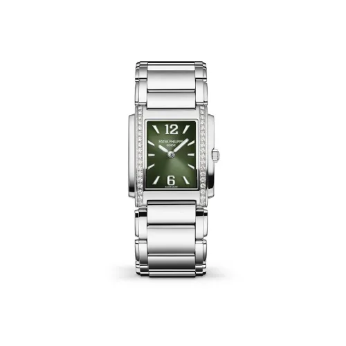 PATEK PHILIPPE Кварцевый Movement Женские TWENTY~4 Series Часы 25,1мм*30мм Зеленые