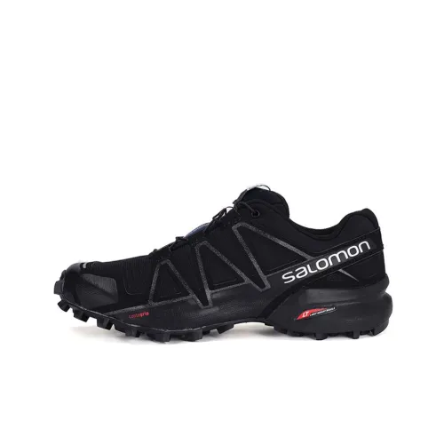 SALOMON Speedcross 4 Slip-Resistant Abrasion-Resistant Breathable Low-Top Streetwear Unisex Black SALOMON Speedcross 4 Противоскользящий Устойчивый к истиранию Дышащий Низкий Топ Уличная Обувь Унисекс Черный