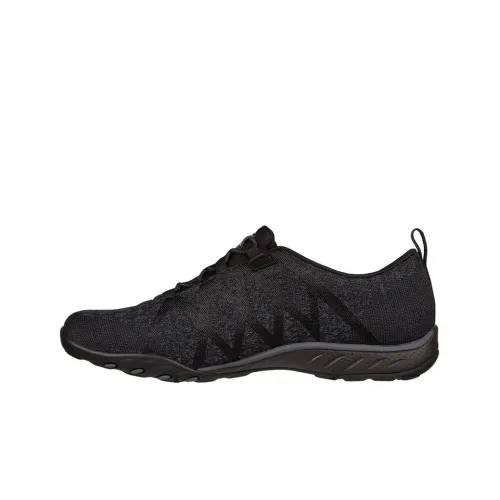 Skechers Relaxed Fit Breathe Easy Low Топ Повседневная обувь Женская Черная