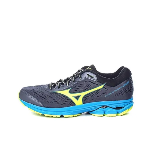 Mizuno Wave Rider 22 Амортизаторы Шок-абсорбирующие Противоскользящие Устойчивые к истиранию Низкий Топ Беговые кроссовки Синий Желтый
