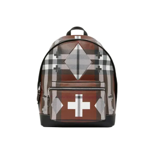 Burberry с коровьей кожей рюкзак мужской темно-коричневый березовый белый