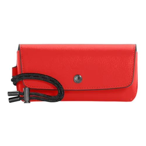 COACH Чехол для очков Утонченный Pebble Кожа Унисекс Miami Красный