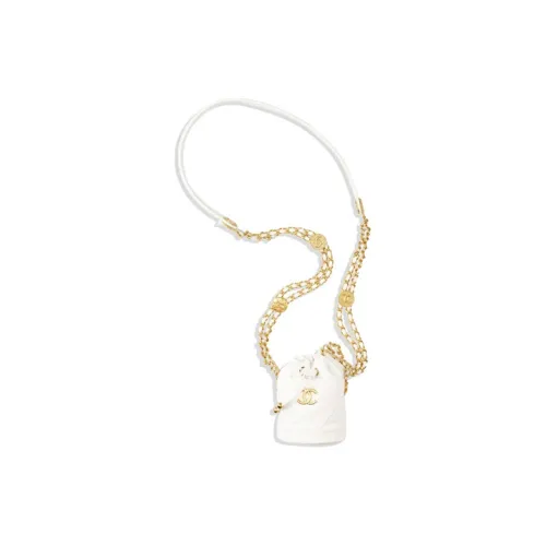 CHANEL 22A Early Autumn С рельефом Тисненый Коровья кожа Ведрообразная сумка через плечо Мини Женская