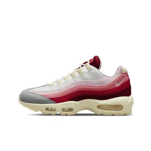 Nike Air Max 95 Low Топ Повседневные Беговые Кроссовки Унисекс Серый Красный